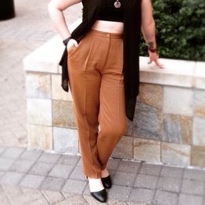 Vintage Suzelle 90s pleated high waist editor style trousers